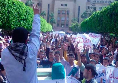 تظاهرات بجامعة أسيوط