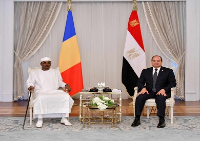 السيسي ييبحث مع نظيره التشادي العلاقات الثنائية والأوضاع فى السودان وليبيا