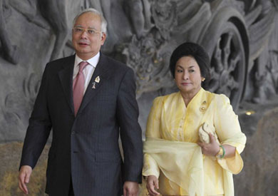 رئيس وزراء ماليزيا السابق نجيب عبد الرزاق وزوجته روسمة منصور