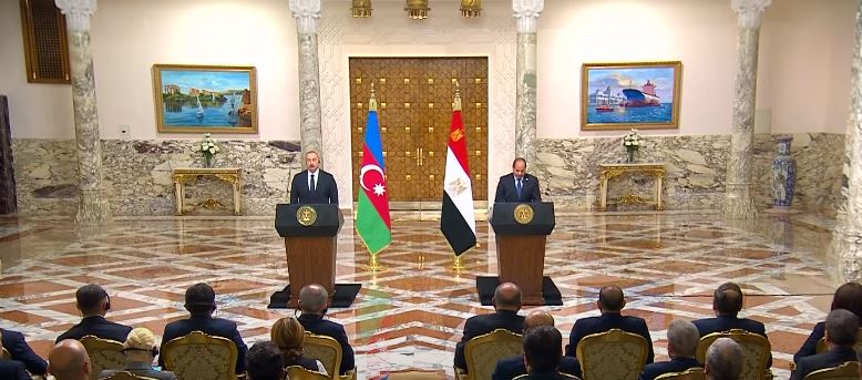 ننشر نص كلمة السيسي خلال المؤتمر الصحفي المشترك مع رئيس أذربيجان