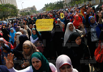 مظااهرة لطلاب الأزهر من أنصار مرسي - تصوير: مجدي إبراهيم