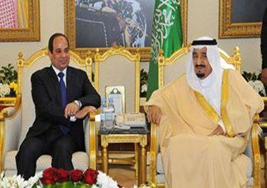 الملك سلمان فى اول زيارة لمصر وبجواره الرئيس عبدالفتاح السيسى
