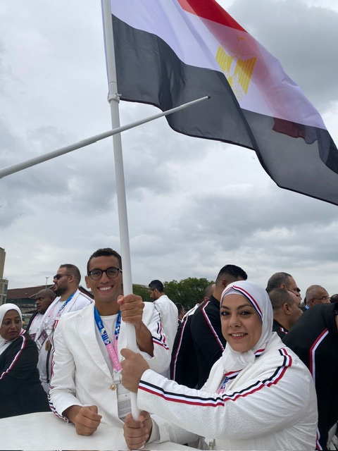 رفع علم مصر في حفل انطلاق أولمبياد باريس